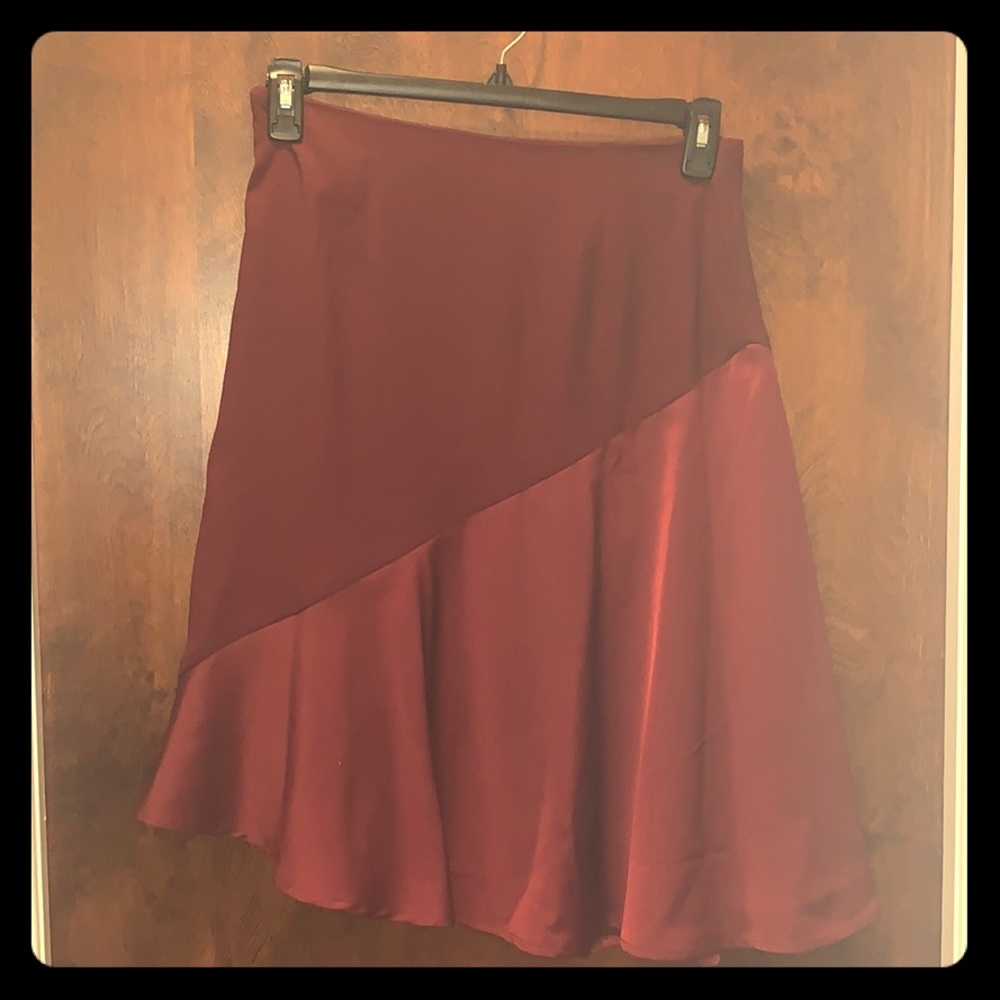 Cherry red Asymmeterical Worthington Skirt